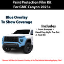 Fits GMC Canyon 2023+ Precut Premium Paint Protection Film Clear Bra PPF Decal Film Kit Cover