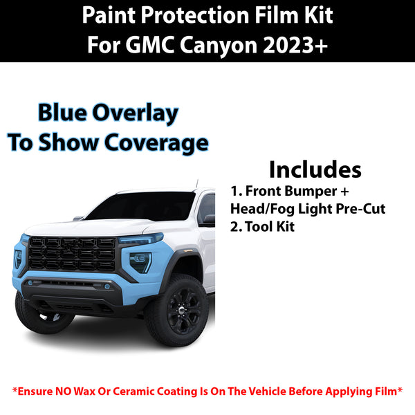 Fits GMC Canyon 2023+ Precut Premium Paint Protection Film Clear Bra PPF Decal Film Kit Cover