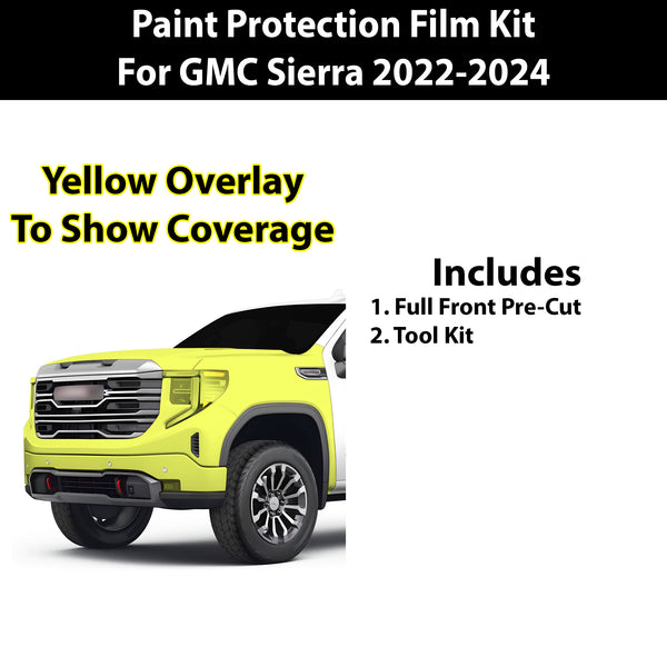 Fits GMC Sierra 2022+ Precut Premium Paint Protection Film Clear Bra PPF Decal Film Kit Cover