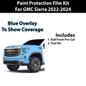 Fits GMC Sierra 2022+ Precut Premium Paint Protection Film Clear Bra PPF Decal Film Kit Cover