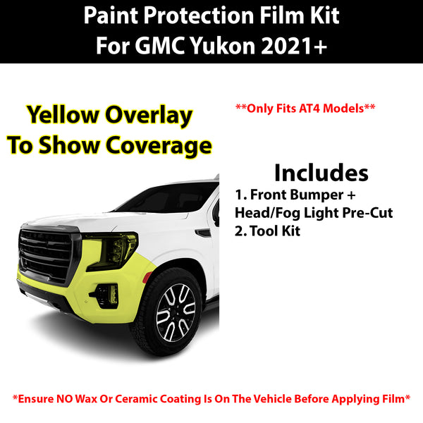 Fits GMC Yukon 2021+ Precut Premium Paint Protection Film Clear Bra PPF Decal Film Kit Cover