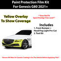 Fits Genesis G80 2021+ Precut Premium Paint Protection Film Clear Bra PPF Decal Film Kit Cover