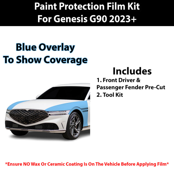 Fits Genesis G90 2023+ Precut Premium Paint Protection Film Clear Bra PPF Decal Film Kit Cover