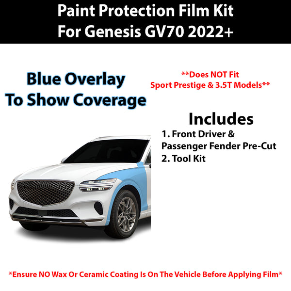 Fits Genesis GV70 2022+ Standard/Select/Advance Precut Premium Paint Protection Film Clear Bra PPF Decal Film Kit Cover