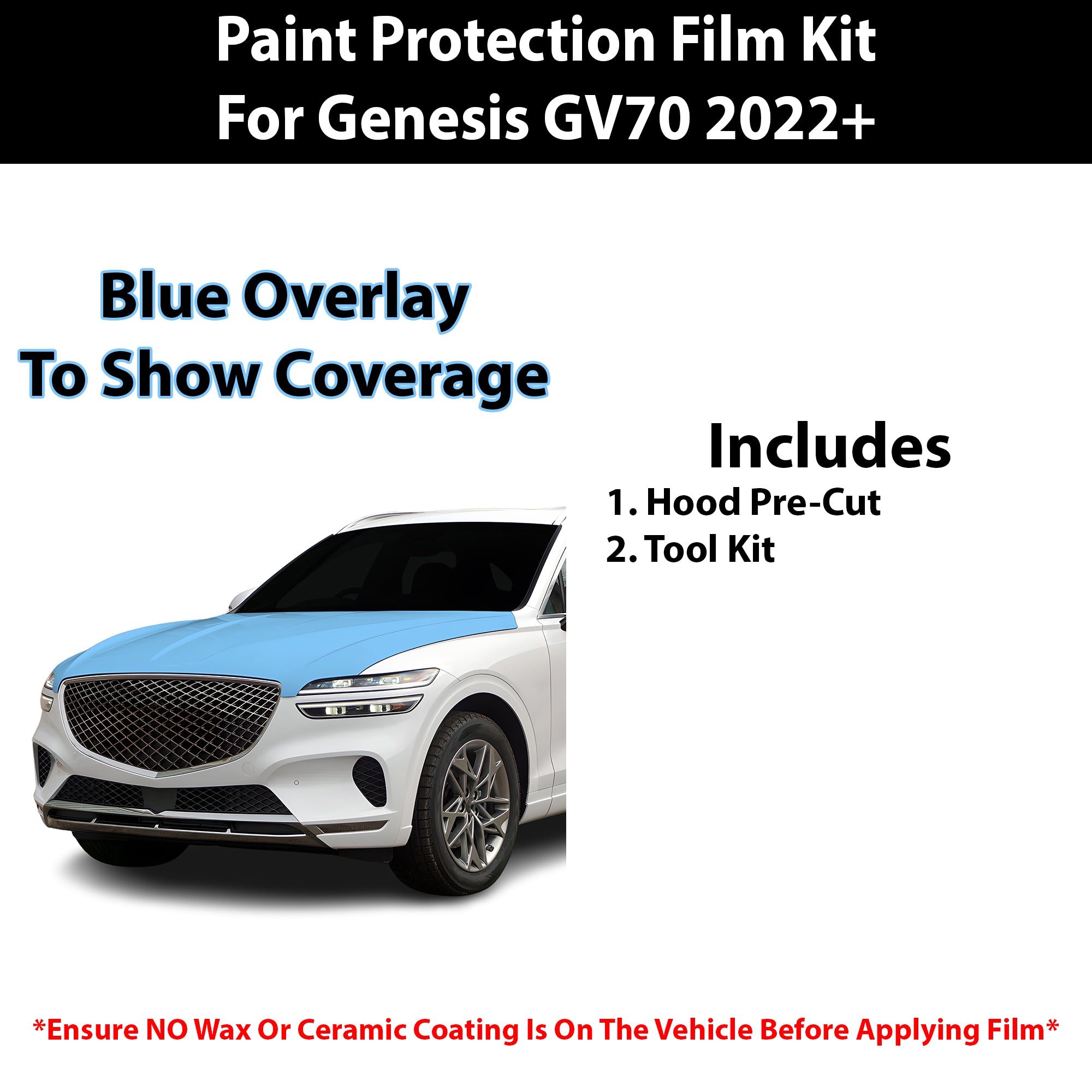Fits Genesis GV70 2022+ Standard/Select/Advance Precut Premium Paint Protection Film Clear Bra PPF Decal Film Kit Cover - Bogar Tech Designs