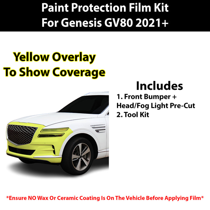 Fits Genesis GV80 2021+ Precut Premium Paint Protection Film Clear Bra PPF Decal Film Kit Cover - Bogar Tech Designs