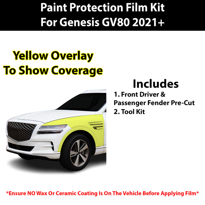 Fits Genesis GV80 2021+ Precut Premium Paint Protection Film Clear Bra PPF Decal Film Kit Cover - Bogar Tech Designs
