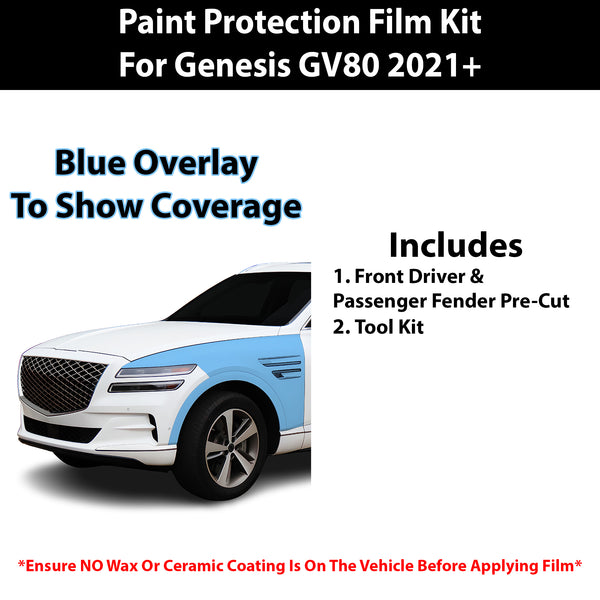 Fits Genesis GV80 2021+ Precut Premium Paint Protection Film Clear Bra PPF Decal Film Kit Cover