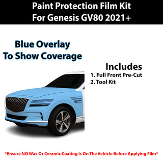 Fits Genesis GV80 2021+ Precut Premium Paint Protection Film Clear Bra PPF Decal Film Kit Cover