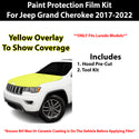 Fits Jeep Grand Cherokee (Laredo) 2017-2022 Precut Premium Paint Protection Film Clear Bra PPF Decal Film Kit Cover