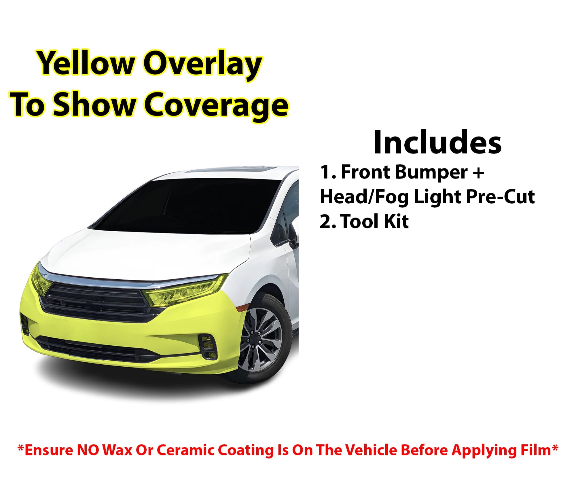 Fits Honda Odyssey 2021 - 2024 Precut Premium Paint Protection Film Clear Bra PPF Decal Film Kit Cover - Bogar Tech Designs
