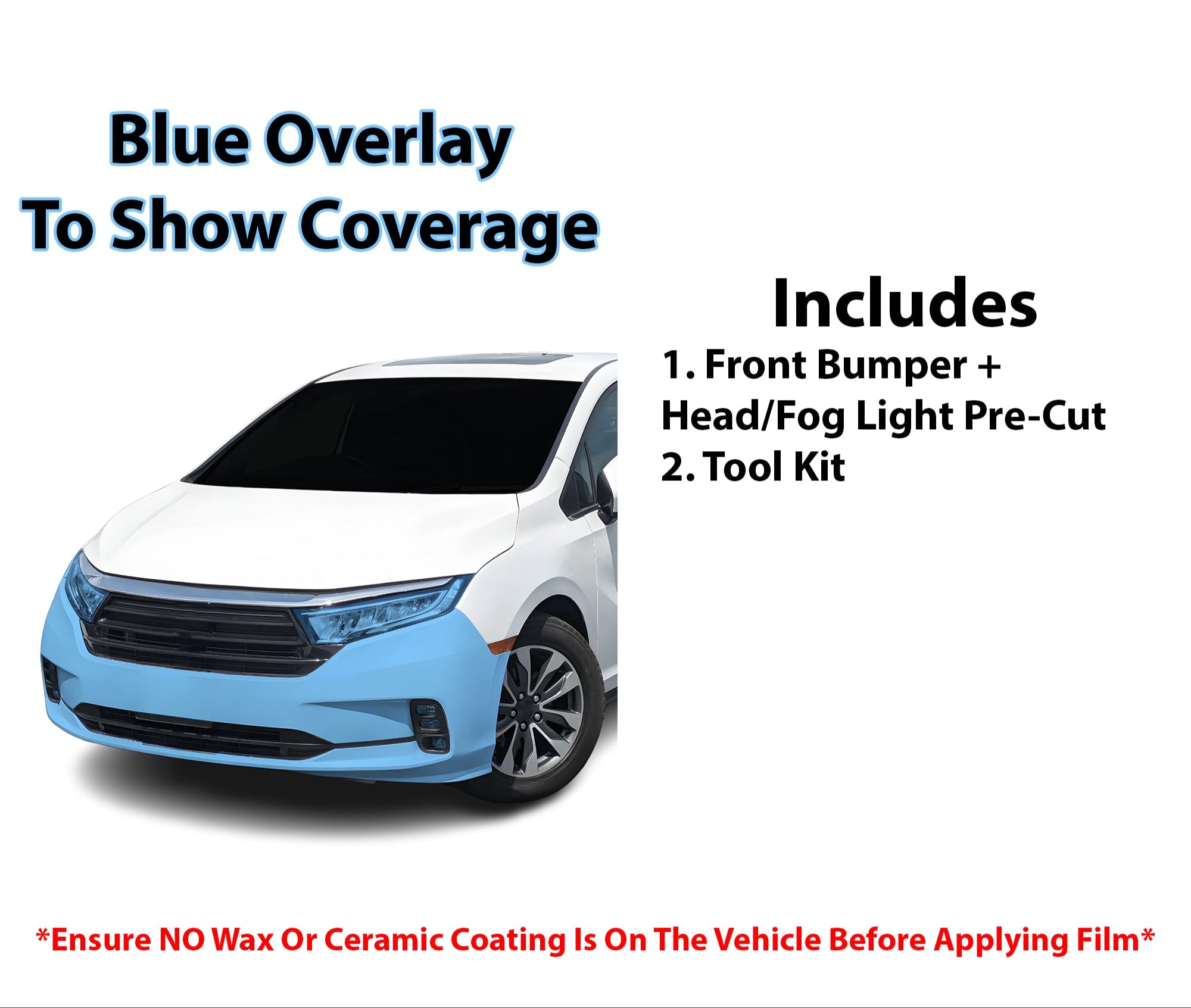 Fits Honda Odyssey 2021 - 2024 Precut Premium Paint Protection Film Clear Bra PPF Decal Film Kit Cover - Bogar Tech Designs
