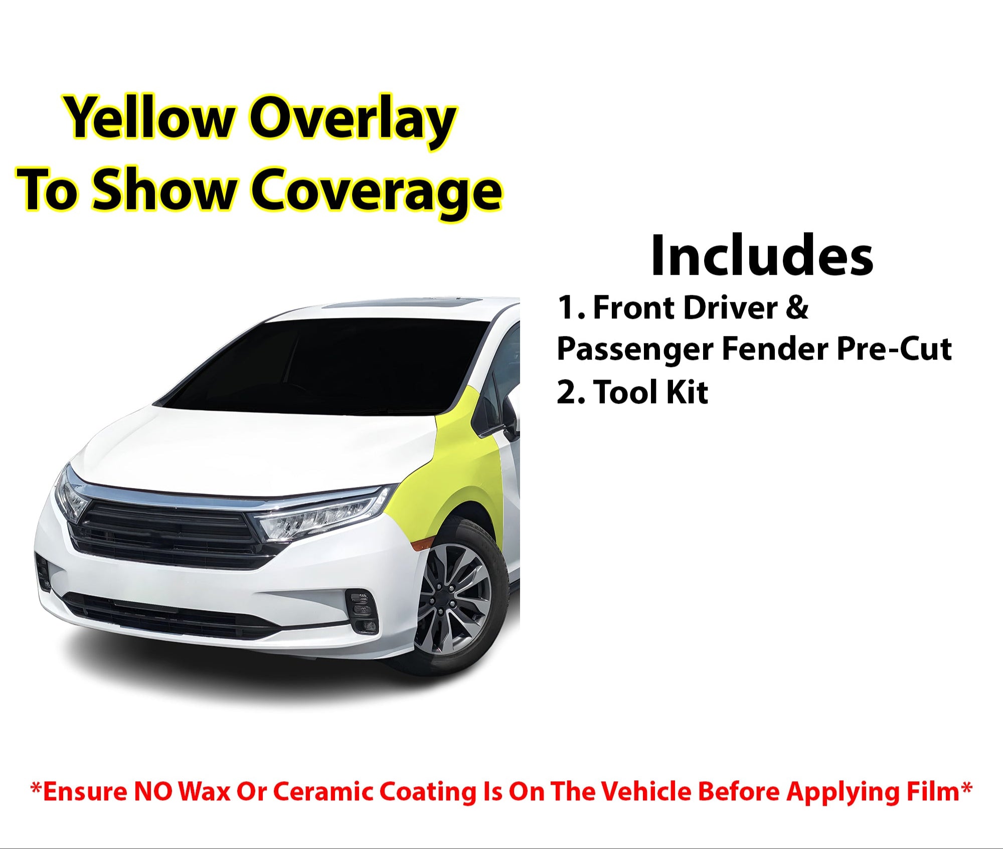 Fits Honda Odyssey 2021 - 2024 Precut Premium Paint Protection Film Clear Bra PPF Decal Film Kit Cover - Bogar Tech Designs