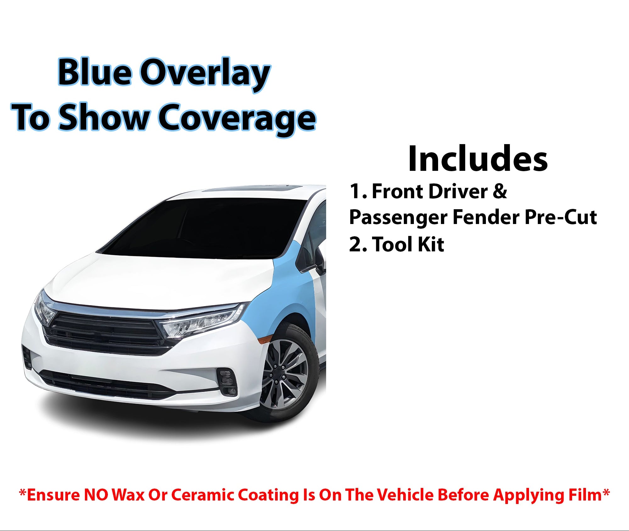 Fits Honda Odyssey 2021 - 2024 Precut Premium Paint Protection Film Clear Bra PPF Decal Film Kit Cover - Bogar Tech Designs