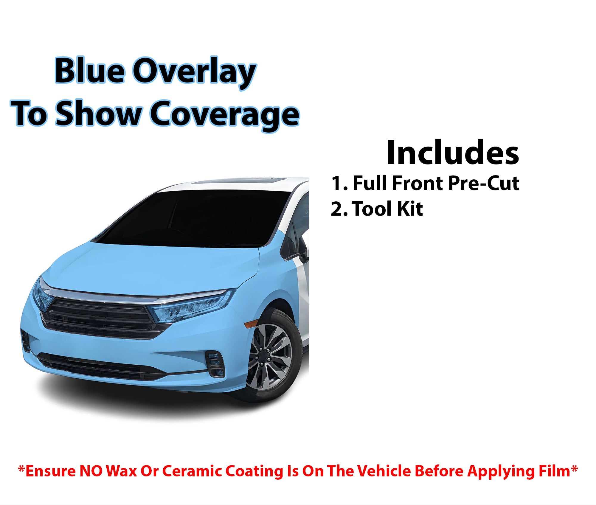 Fits Honda Odyssey 2021 - 2024 Precut Premium Paint Protection Film Clear Bra PPF Decal Film Kit Cover - Bogar Tech Designs