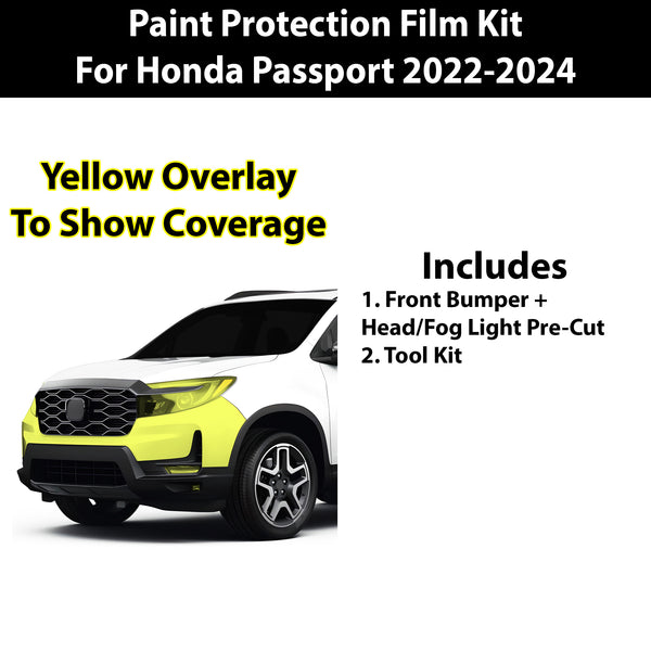 Fits Honda Passport 2022+ Precut Premium Paint Protection Film Clear Bra PPF Decal Film Kit Coverage