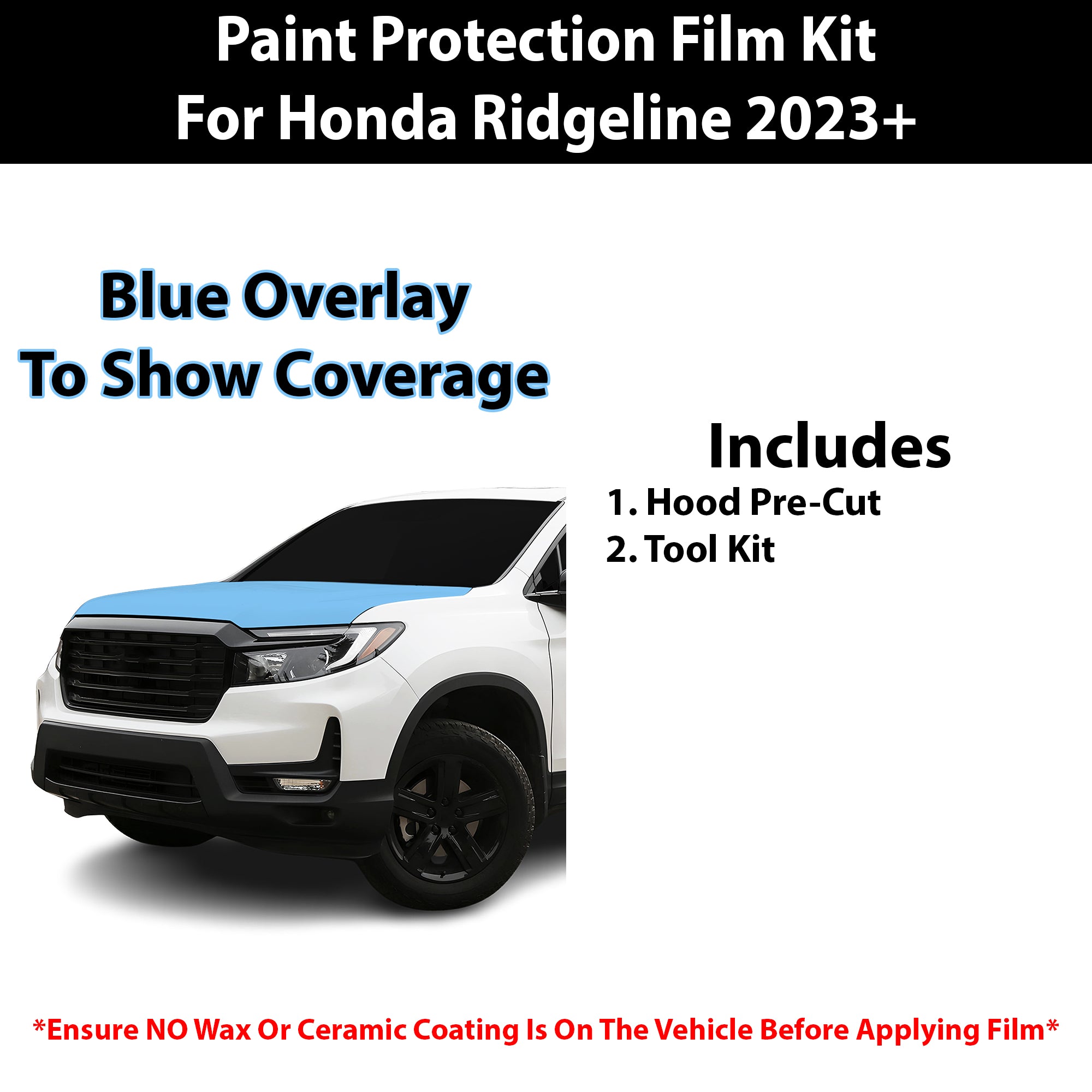 Fits Honda Ridgeline 2023+ Precut Premium Paint Protection Film Clear Bra PPF Decal Film Kit Cover - Bogar Tech Designs
