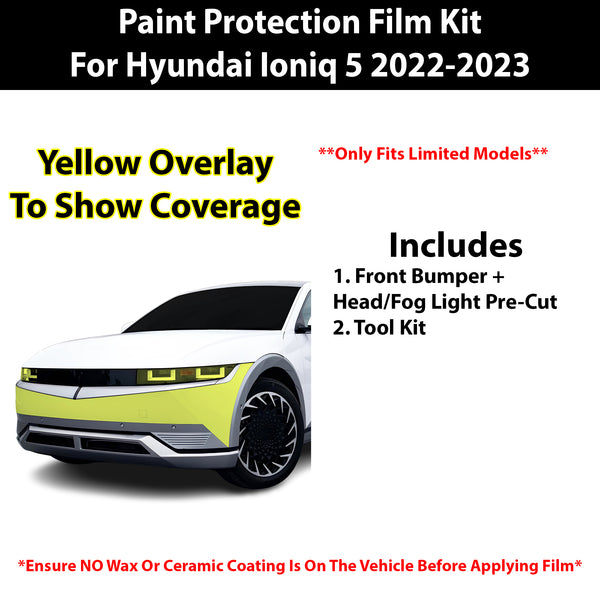 Fits Hyundai Ioniq 5 2022-2023 Precut Premium Paint Protection Film Clear Bra PPF Decal Film Kit Cover