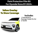 Fits Hyundai Kona EV 2024+ Precut Premium Paint Protection Film Clear Bra PPF Decal Film Kit Coverage