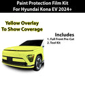 Fits Hyundai Kona EV 2024+ Precut Premium Paint Protection Film Clear Bra PPF Decal Film Kit Coverage