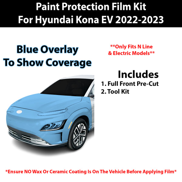 Fits Hyundai Kona Electric 2022-2023 Precut Premium Paint Protection Film Clear Bra PPF Decal Film Kit Cover