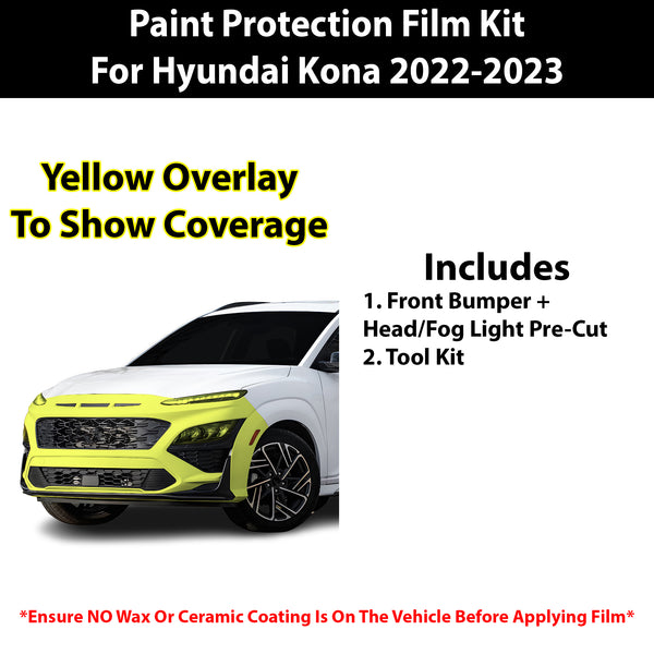 Fits Hyundai Kona N Line 2022-2023 Precut Premium Paint Protection Film Clear Bra PPF Decal Film Kit Cover