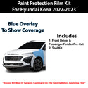 Fits Hyundai Kona N Line 2022-2023 Precut Premium Paint Protection Film Clear Bra PPF Decal Film Kit Cover