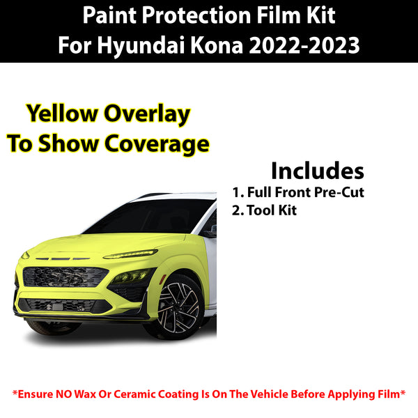 Fits Hyundai Kona 2022-2023 Precut Premium Paint Protection Film Clear Bra PPF Decal Film Kit Cover