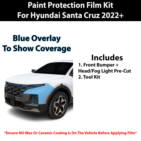 Fits Hyundai Santa Cruz 2022+ Precut Premium Paint Protection Film Clear Bra PPF Decal Film Kit Cover