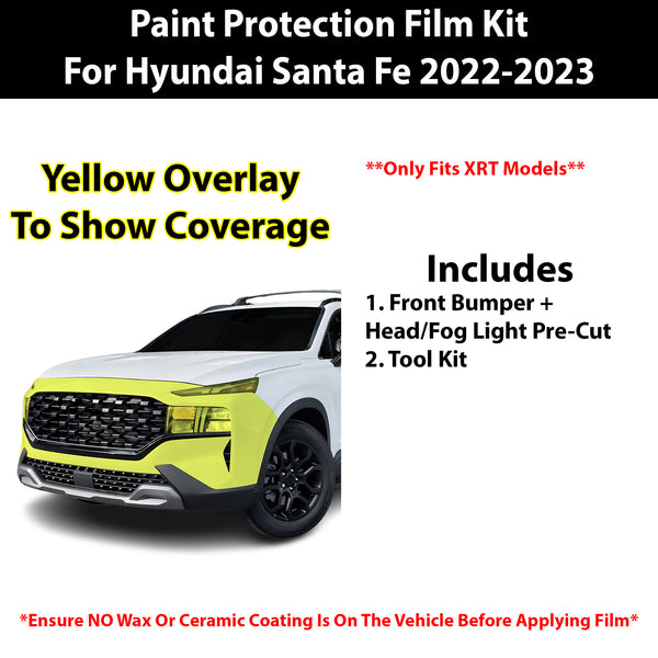 Fits Hyundai Santa Fe XRT 2022-2023 Precut Premium Paint Protection Film Clear Bra PPF Decal Film Kit Cover