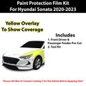 Fits Hyundai Sonata 2020-2023 Precut Premium Paint Protection Film Clear Bra PPF Decal Film Kit Cover