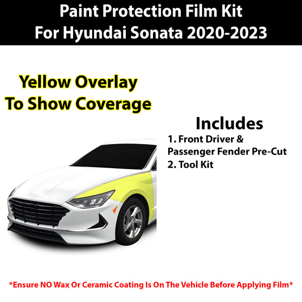 Fits Hyundai Sonata 2020-2023 Precut Premium Paint Protection Film Clear Bra PPF Decal Film Kit Cover