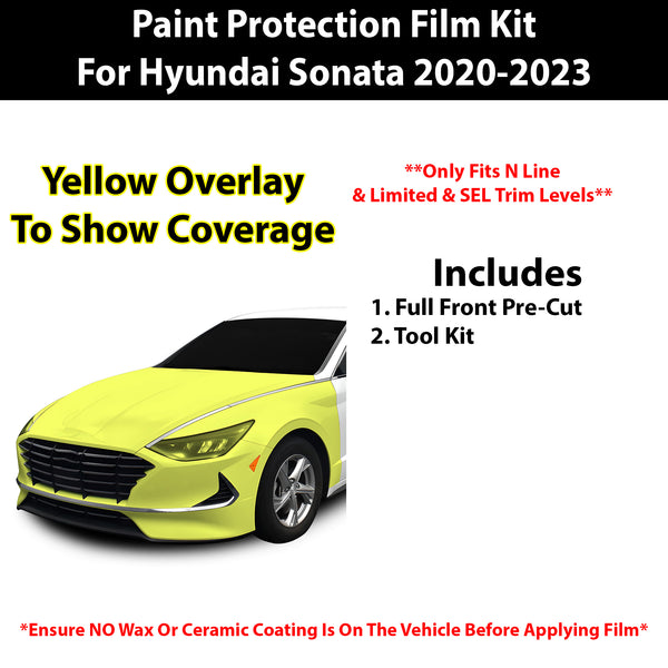 Fits Hyundai Sonata 2020-2023 Precut Premium Paint Protection Film Clear Bra PPF Decal Film Kit Cover