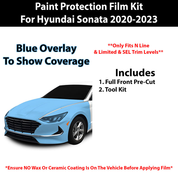 Fits Hyundai Sonata 2020-2023 Precut Premium Paint Protection Film Clear Bra PPF Decal Film Kit Cover