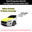 Fits Hyundai Sonata 2020-2023 Precut Premium Paint Protection Film Clear Bra PPF Decal Film Kit Cover