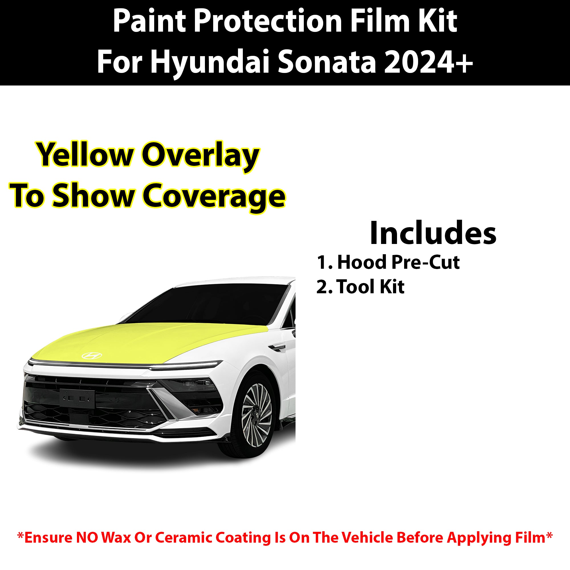 Fits Hyundai Sonata (SEL) 2024+ Precut Premium Paint Protection Film Clear Bra PPF Decal Film Kit Cover - Bogar Tech Designs