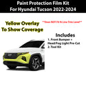 Fits Hyundai Tucson 2022+ Precut Premium Paint Protection Film Clear Bra PPF Decal Film Kit Cover