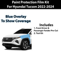Precut Premium Paint Protection Film Clear Bra PPF Decal Film Kit Cover Fits Hyundai Tucson 2022-2024