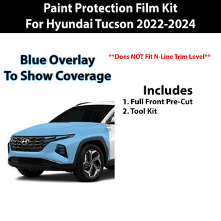 Fits Hyundai Tucson 2022+ Precut Premium Paint Protection Film Clear Bra PPF Decal Film Kit Cover