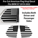 Quarter Window American Flag Vinyl Decal Stickers Fits BMW X7 2019-2022