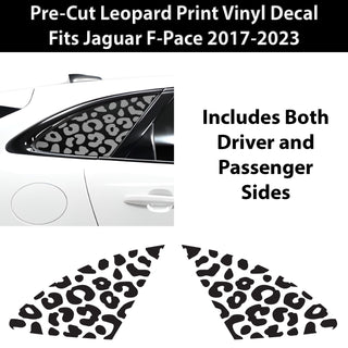 Animal Leopard Cheetah Cow Quarter Window Vinyl Decal Stickers Fits Jaguar F-Pace 2017-2024