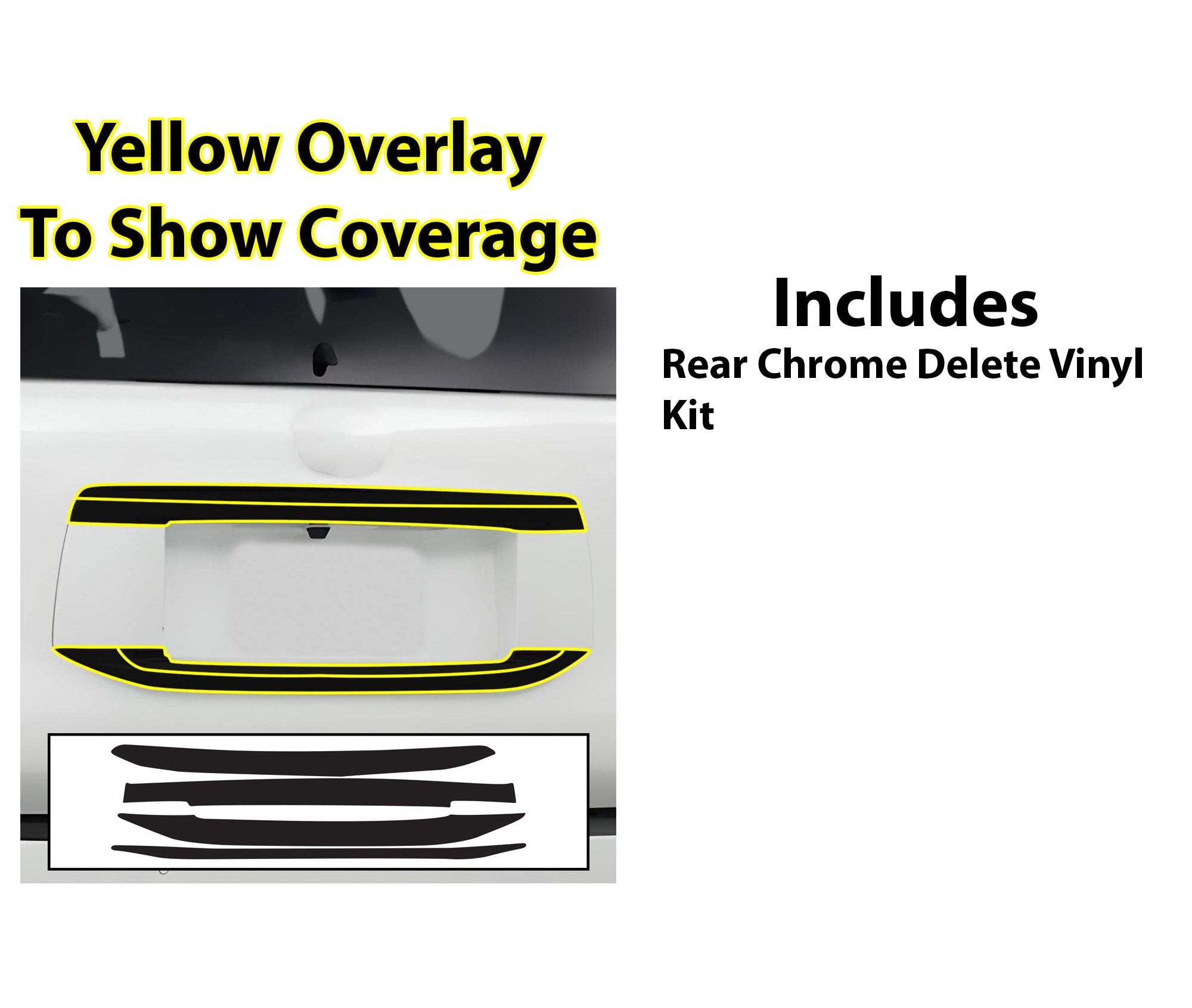 Vinyl Chrome Delete Blackout Decal Stickers Overlay Film Fits Lexus GX 2010 - 2023 - Bogar Tech Designs