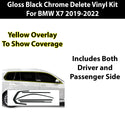 Vinyl Chrome Delete Blackout Decal Stickers Overlay Film Fits BMW X7 2019-2022