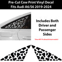 Animal Leopard Cheetah Cow Quarter Window Vinyl Decal Stickers Fits Audi A6 S6 2019-2024