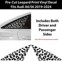 Animal Leopard Cheetah Cow Quarter Window Vinyl Decal Stickers Fits Audi A6 S6 2019-2024