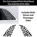 Animal Leopard Cheetah Cow Quarter Window Vinyl Decal Stickers Fits Audi Q3 2019-2024