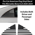 Quarter Window American Flag Vinyl Decal Stickers Fits Mercedes Benz CLA 2020-2024