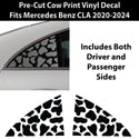 Animal Leopard Cheetah Cow Quarter Window Vinyl Decal Stickers Fits Mercedes Benz CLA 2020-2024