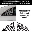 Animal Leopard Cheetah Cow Quarter Window Vinyl Decal Stickers Fits Mercedes Benz CLA 2020-2024