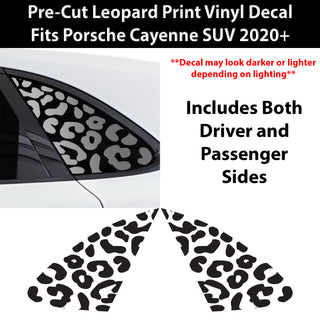 Animal Leopard Cheetah Cow Window Vinyl Decal Stickers Fits Porsche Cayenne 2020+